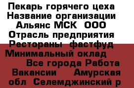 Пекарь горячего цеха › Название организации ­ Альянс-МСК, ООО › Отрасль предприятия ­ Рестораны, фастфуд › Минимальный оклад ­ 27 500 - Все города Работа » Вакансии   . Амурская обл.,Селемджинский р-н